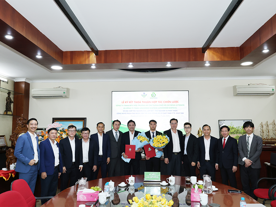 Lễ ký kết Biên bản ghi nhớ Hợp tác giữa Công ty TNHH MTV Môi trường đô thị Thành phố Hồ Chí Minh và  Công ty TNHH GREENMED ECOTECH